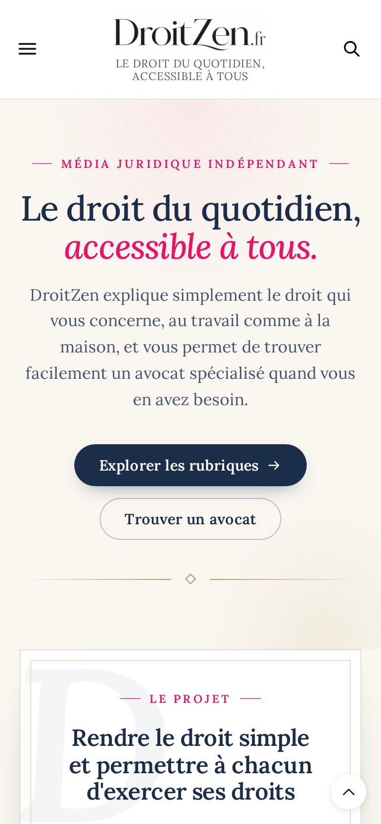 DroitZen.fr sur téléphone