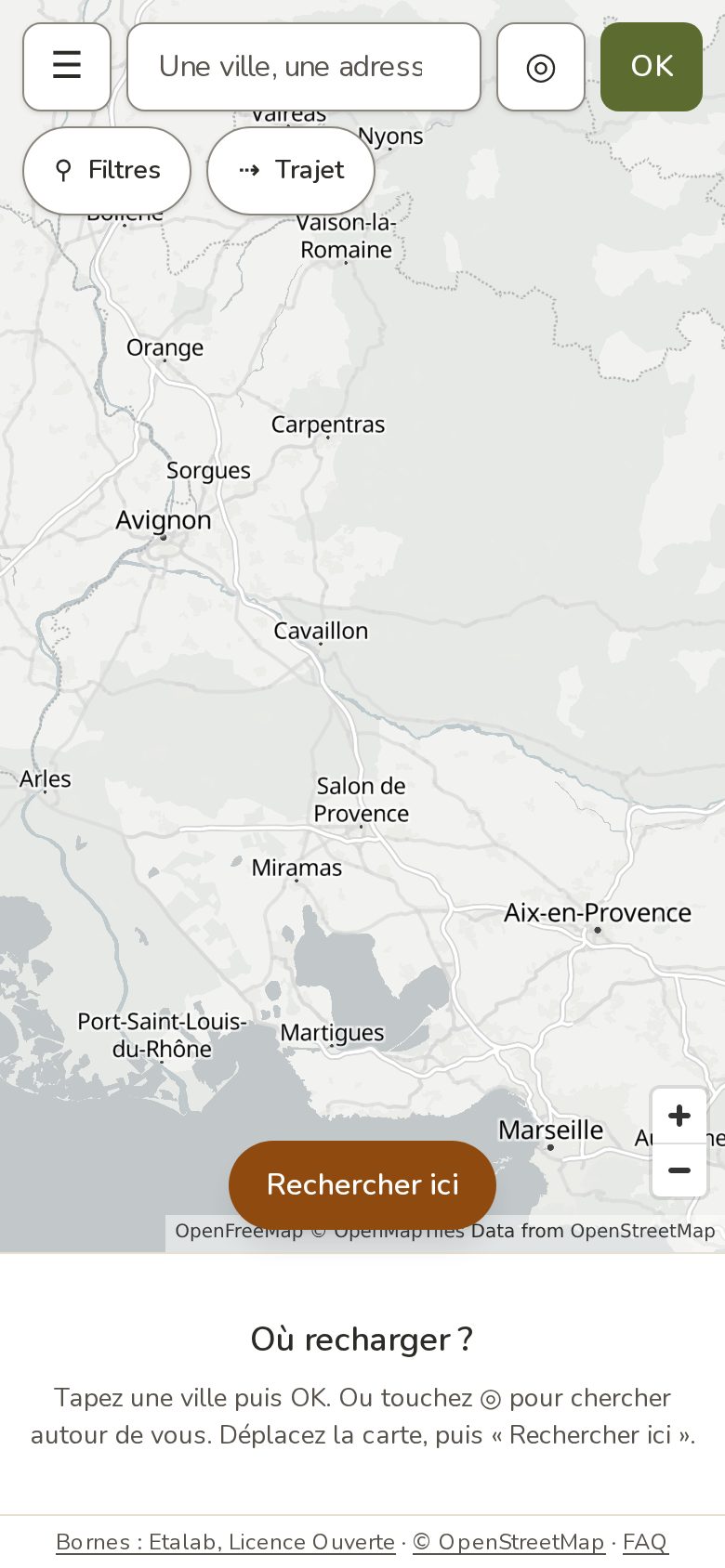 ZE Provençaux sur téléphone : « Où recharger ? »